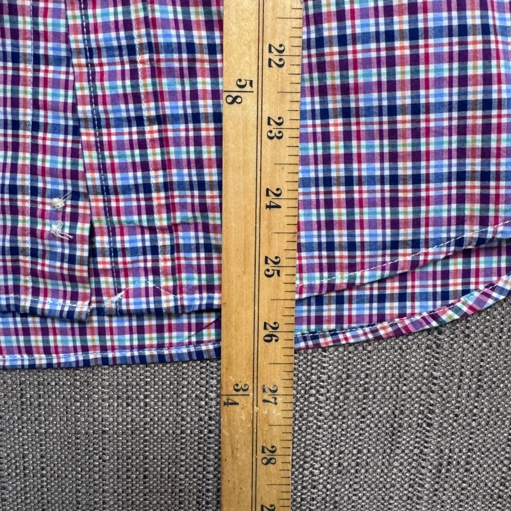 Ralph Lauren Boys Plaid Button Down Shirt L 14-16 Multi Color Long Sleeve Cotton